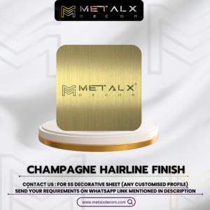 CHAMPAGNE HAIRLINE STAINLESS STEEL SHEET