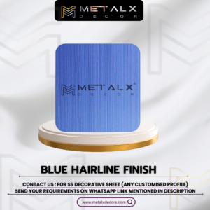 BLUE HAIRLINE STAINLESS STEEL SHEET