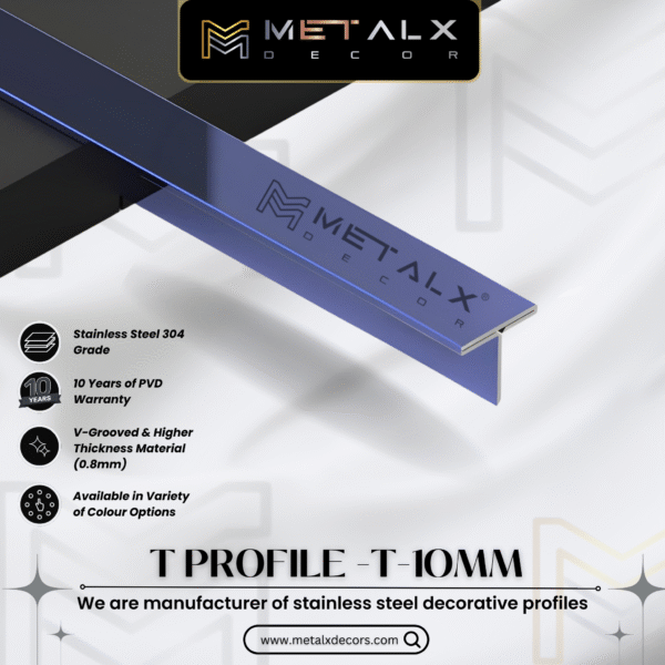 Stainless Steel T Profile Black – Premium SS T Patti & T Channel - Image 3