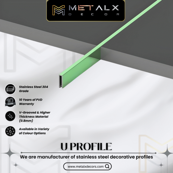 STAINLESS STEEL U PROFILE DELHI – SS U PATTI & CHANNEL FOR PREMIUM INTERIORS - Image 5