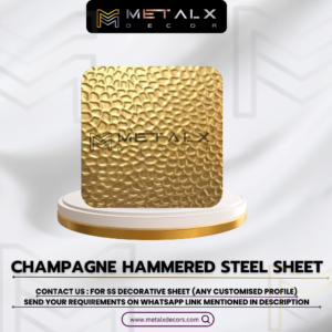 CHAMPAGNE HAMMERED STAINLESS STEEL SHEET