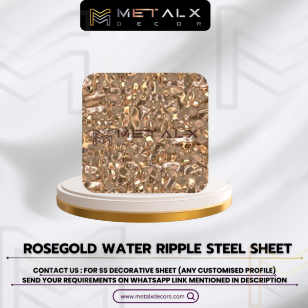 ROSE GOLD WATERRIPPLE STAINLESS STEEL SHEET