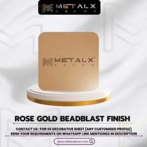 Rose Gold Bead Blast Stainless Steel Sheet – Luxury & Elegance