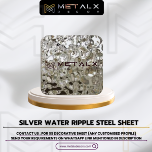 SILVER WATERRIPPLE STAINLESS STEEL SHEET
