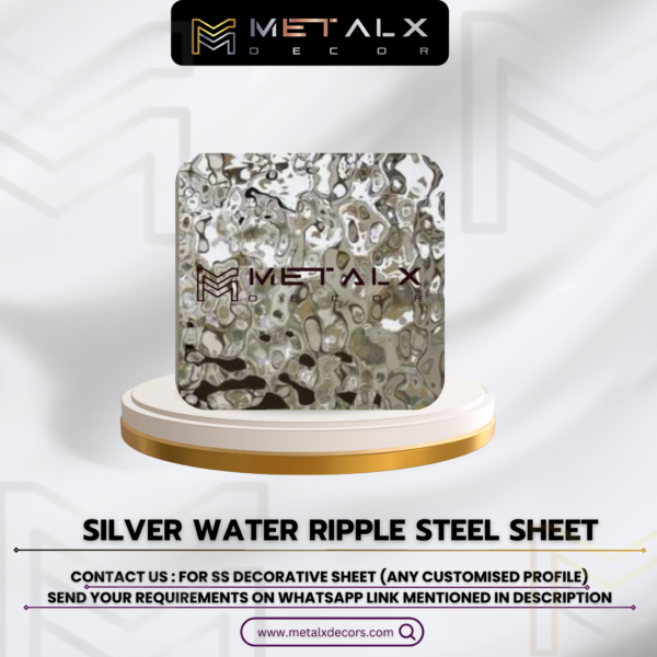 SILVER WATERRIPPLE STAINLESS STEEL SHEET