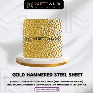 GOLD HAMMERED STAINLESS STEEL SHEET