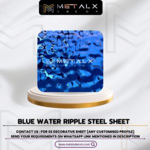 BLUE WATERRIPPLE SATINLESS STEEL SHEET