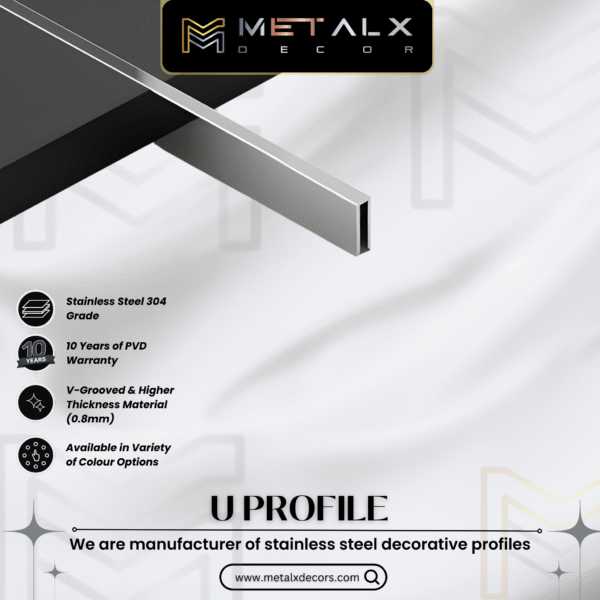 STAINLESS STEEL U PROFILE HYDERABAD – SS U PATTI & CHANNEL FOR MODERN SPACES - Image 5