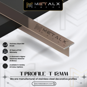 Stainless Steel T Profile Rose Gold – Premium SS T Patti & SS T Channel