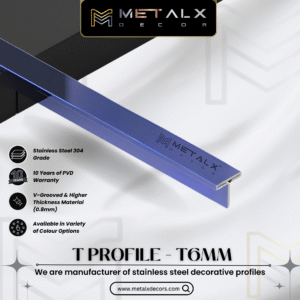 Stainless Steel T Profile Blue – Premium SS T Patti & SS T Channel