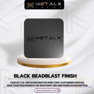 BLACK BEAD BLAST STAINLESS STEEL SHEET – PREMIUM FINISH FOR MODERN DESIGN