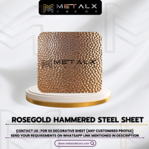 ROSE GOLD HAMMERED STAINLESS STEEL SHEET