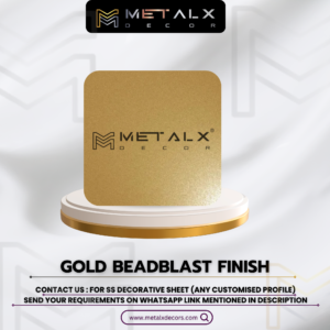 Gold Bead Blast Stainless Steel Sheet – Elegant & Durable