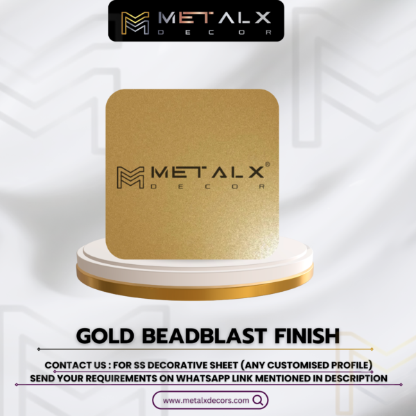 Gold Bead Blast Stainless Steel Sheet – Elegant & Durable