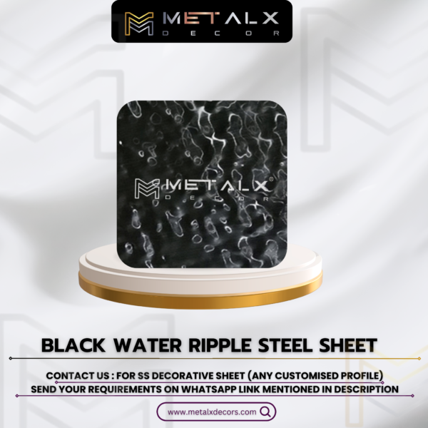 BLACK WATERRIPPLE STAINLESS STEEL SHEET