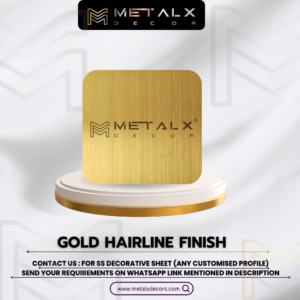 GOLD HAIRLINE STAINLESS STEEL SHEET
