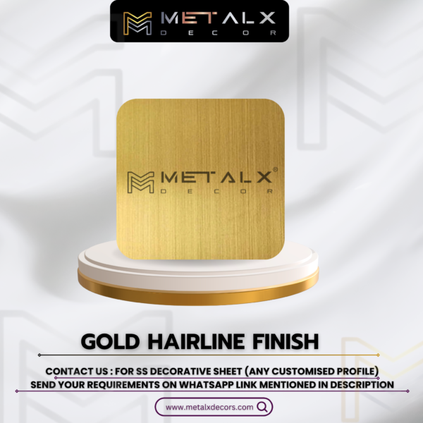 GOLD HAIRLINE STAINLESS STEEL SHEET