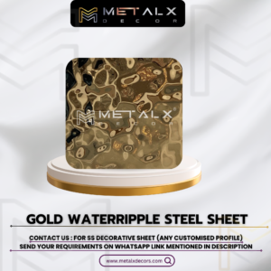 GOLD WATERRIPPLE STAINLESS STEEL SHEET