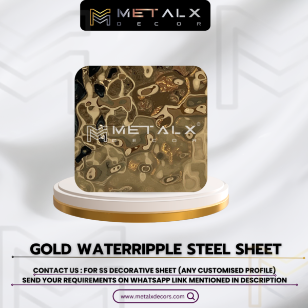 GOLD WATERRIPPLE STAINLESS STEEL SHEET