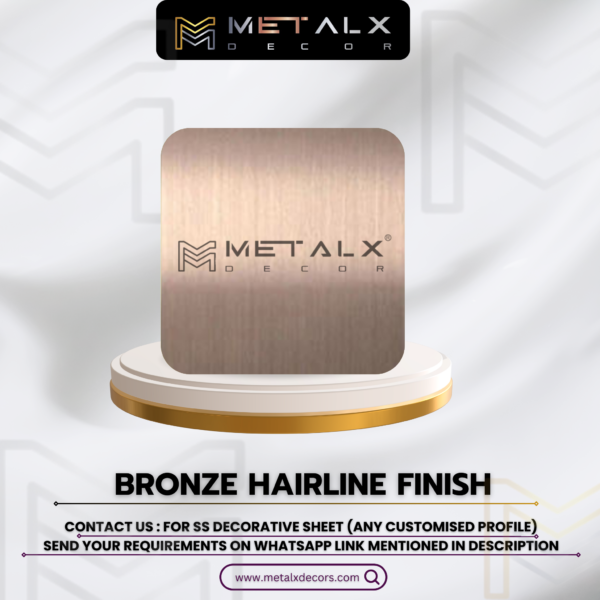 Bronze Hairline Stainless Steel Sheet – Decorative Finish for Luxury Interiors