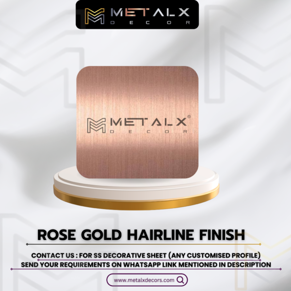 ROSE GOLD HAIRLINE STAINLESS STEEL SHEET