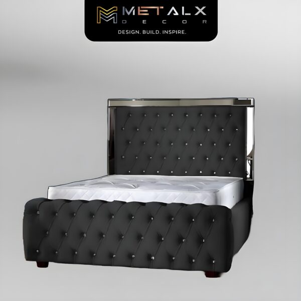 Luxurious PVD Coated Stainless Steel Bed | MetalX Decor