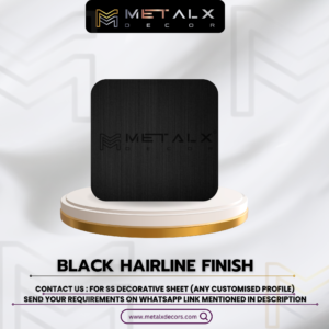 BLACK HAIRLINE STAINLESS STEEL SHEET