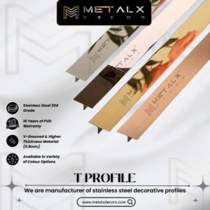 Stainless Steel T Profile Mirror Finish – High-Gloss SS T Patti & SS T Channel