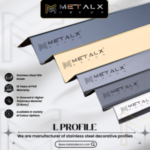 Stainless Steel L Profile PVD Finish – SS L Patti & L Moulding