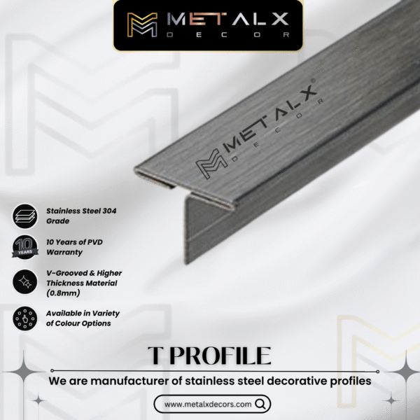 Stainless Steel T Profile Hairline Finish – Premium SS T Patti & SS T Channel - Image 2