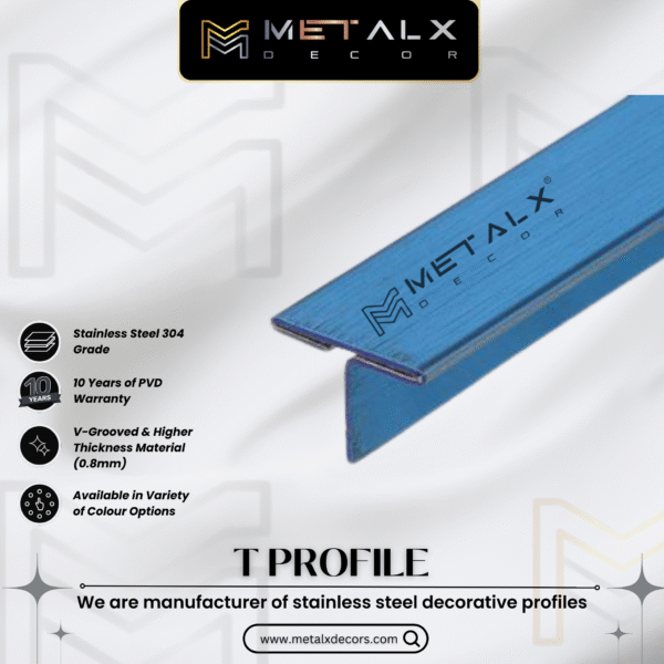 Stainless Steel T Profile Hairline Finish – Premium SS T Patti & SS T Channel - Image 3