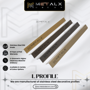 STAINLESS STEEL L PROFILE – ETCHED FINISH