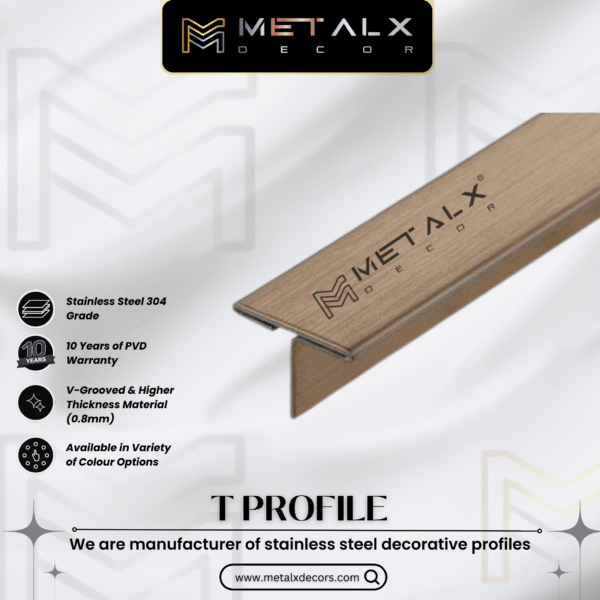 Stainless Steel T Profile Hairline Finish – Premium SS T Patti & SS T Channel