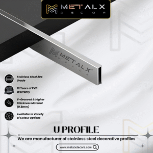 STAINLESS STEEL U PROFILE ANTIQUE BRASS – VINTAGE SS U PATTI & CHANNEL FOR CLASSIC SPACES